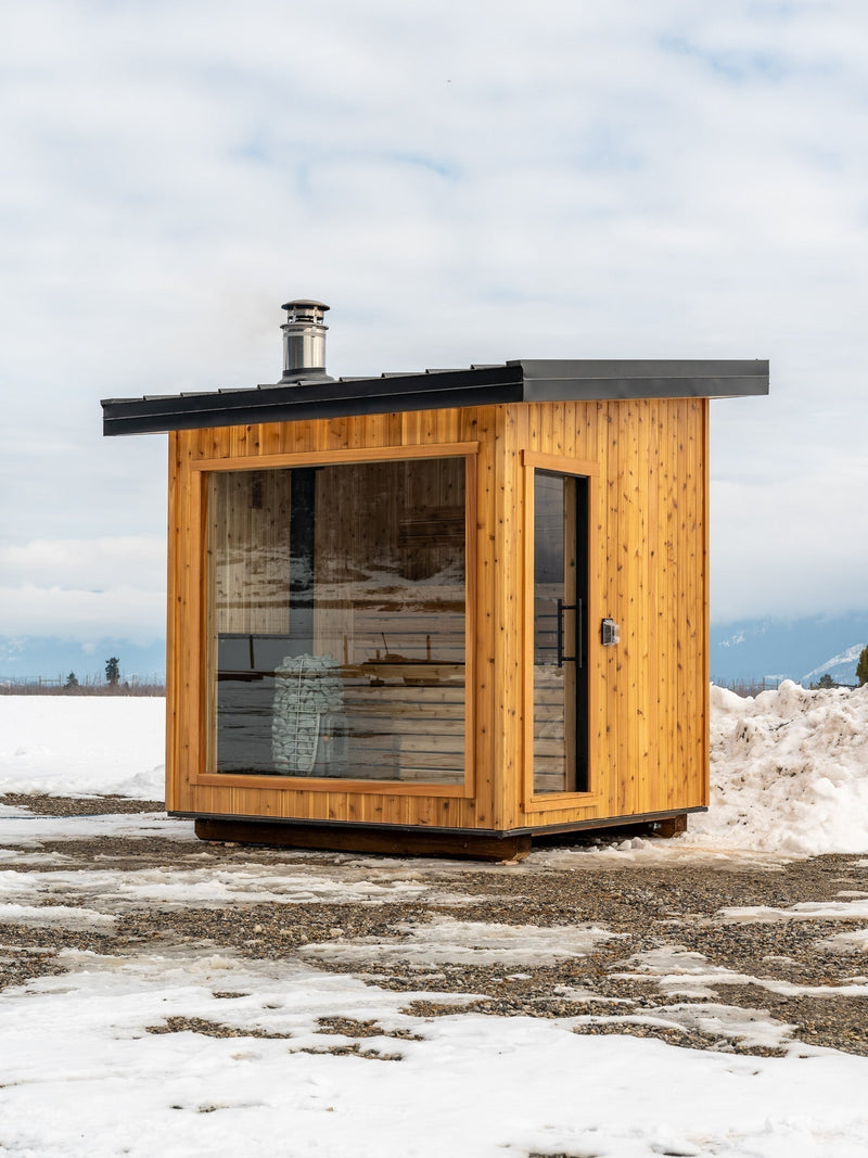 Wood-Clad Wood-Fire Sauna