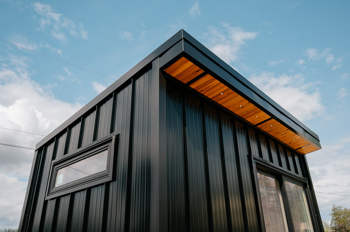Modern Backyard Office Bunkie Crane Install