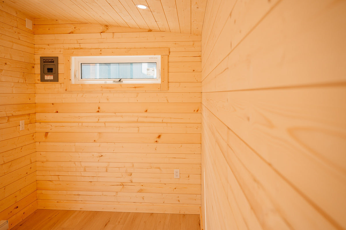 Modern Backyard Office Bunkie Crane Install