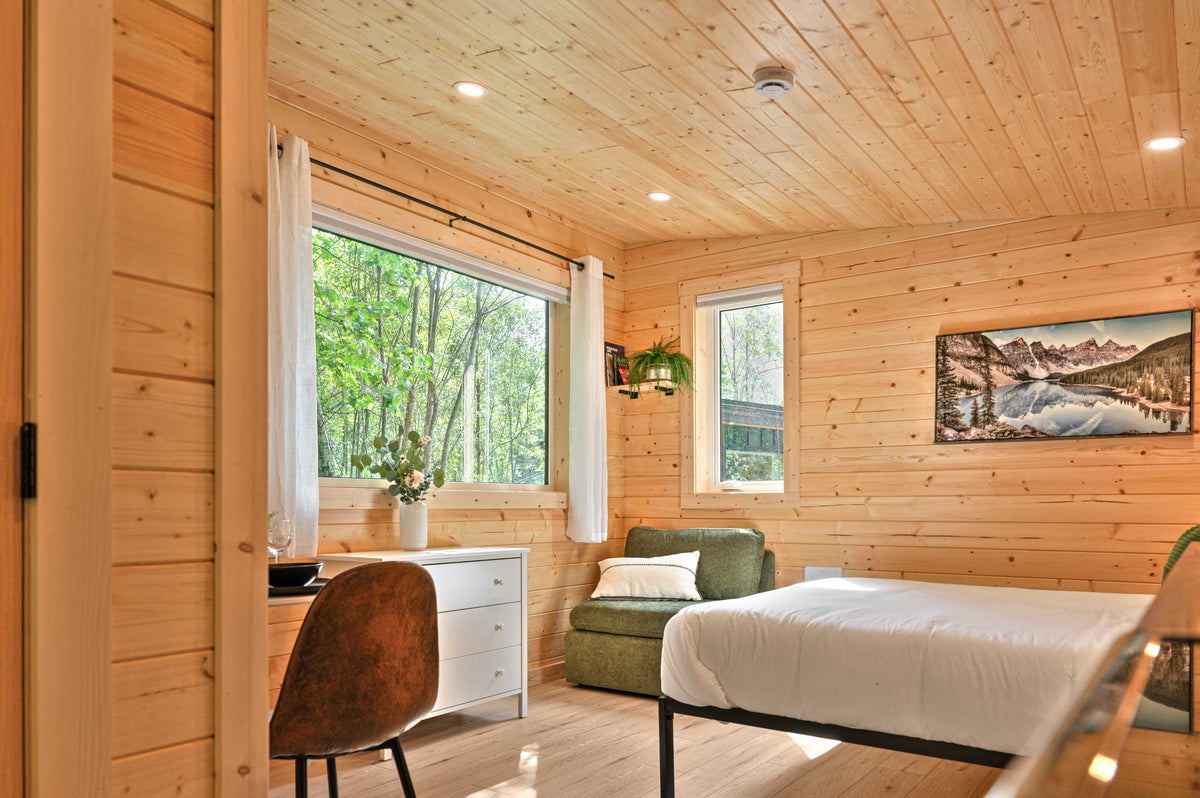 Pair of Slope Cabins for Boutique Lodging
