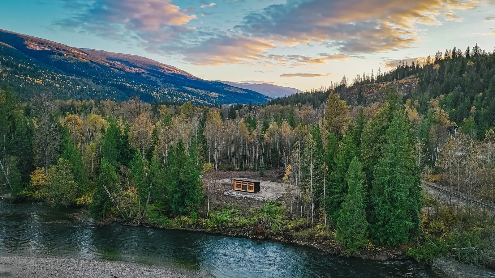Modern Cabin Install on Remote Riverfront Property