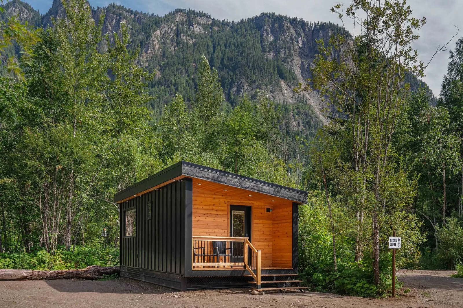 Pair of Slope Cabins for Boutique Lodging