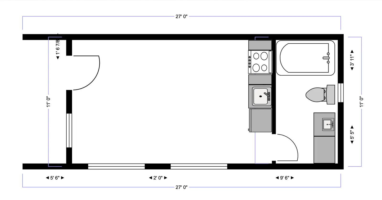 PEAK Cabin floor plan